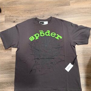 Slate Grey Sp5der Shirt OG Web V2, 100% Authentic